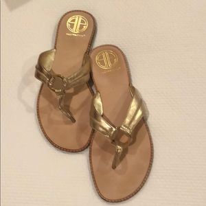 Lily Pulitzer Gold McKim Sandal